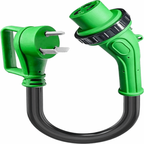 15 Foot 30 Amp RV Extension Cord, Heavy Duty 10 AWG Twist Locking TT-30P to L5-30R with Grip Handle, Outdoor Weatherproof, ETL Listed